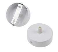 Alppihym 2 pezzi metallo bianco baldacchino luce pendente soffitto copertura baldacchino 80mm connettore plafoniera metallo scatola di giunzione, accessorio luce