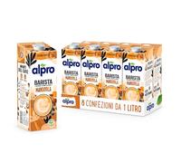 ALPRO BARISTA, bevanda alla MANDORLA, 100% vegetale, ideale con il caffè (8 confezioni x 1 Litro)