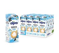 ALPRO BARISTA, Bevanda alla SOIA, 100% vegetali , ideale con il caffè (12 confezioni x 1 Litro)