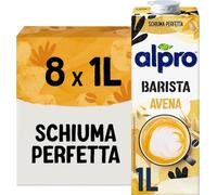 ALPRO BARISTA, Bevanda all'AVENA - 8x1L | NATURALMENTE SENZA LATTOSIO E 100% VEGETALE, Ideale con il Caffè per una Schiuma Perfetta