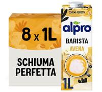 ALPRO BARISTA, bevanda all'AVENA, 100% vegetali, ideale con il caffè (8 confezioni x 1 Litro)