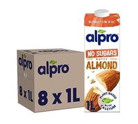 Alpro Bevanda a lunga conservazione a base vegetale alle mandorle senza zuccheri, vegana e senza latticini, 1L (confezione da 8)