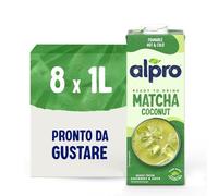 ALPRO, Bevanda di Cocco con Soia, MATCHA, Naturalmente Senza Lattosio, Fonte di Calcio, Pronta da Bere - 8x1L
