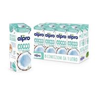 ALPRO CLASSICO, Bevanda al COCCO, 100% vegetale con vitamine B2, B12 e D (8 confezioni x 1 Litro)