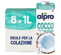 ALPRO CLASSICO, Bevanda al COCCO, 100% vegetale con vitamine B2, B12 e D (8 confezioni x 1 Litro)