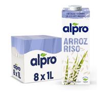 ALPRO CLASSICO, Bevanda al RISO, Alternativa Vegetale al Latte, Naturalmente Senza Lattosio, Senza Glutine, Fonte di Calcio e Vitamine B12 e D2 - 8 Confezioni da 1 Litro