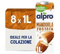 ALPRO CLASSICO, Bevanda alla MANDORLA, 100% vegetale con vitamine B2, B12 e D2, E (8 confezioni x 1 Litro)