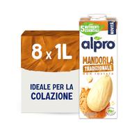 ALPRO CLASSICO, Bevanda alla MANDORLA TRADIZIONALE, Naturalmente Senza Lattosio, con Calcio, Iodio, Vitamine B12, D2, E - 8 Confezioni da 1 Litro