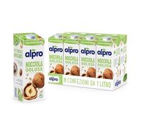 ALPRO CLASSICO, Bevanda alla NOCCIOLA, Alternativa Vegetale al Latte, Naturalmente Senza Lattosio, con Vitamine B2, B12 e D - 8 confezioni x 1 Litro