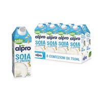 ALPRO CLASSICO, Bevanda alla SOIA, Alternativa Vegetale al Latte, Naturalmente Senza Lattosio, con vitamine B2, B12 e D2 - 8 confezioni da 750 ml