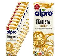 Alpro - Confezione da 10 drink d'avena Barista da 1 litro - Oat Avener Drink 100% vegetale per schiumare caffè, frullati e frullati