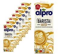 Alpro - Confezione da 8 bevande all'avena stile Barista da 1 litro, bevanda all’avena 100% vegetale per la schiumatura di caffè, frullati e smoothies