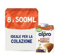 ALPRO SENZA ZUCCHERI, Bevanda alla MANDORLA, Naturalmente Senza Lattosio, con Vitamine B2, B12, D2, E - 8 confezioni x 500 ml