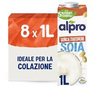 ALPRO SENZA ZUCCHERI, Bevanda alla SOIA, 8 confezioni da 1 Litro