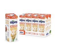 ALPRO SENZA ZUCCHERI, Bevanda all'AVENA, 100% vegetale con vitamine B2, B12 e D2 (8 confezioni x 1 Litro)