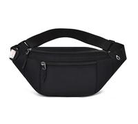 Alpseek Moda Esterna Versatile Impermeabile Sacchetto Del Petto Bum Bag Cinghia Regolabile Sacchetto Della Cintura per Ciclismo Corsa Escursionismo Vacanza di Viaggio con 3 Tasche per Uomi (Nero)