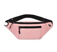 Alpseek Moda Esterna Versatile Impermeabile Sacchetto Del Petto Bum Bag Cinghia Regolabile Sacchetto Della Cintura per Ciclismo Corsa Escursionismo Vacanza di Viaggio con 3 Tasche per Uomi (Rosa)