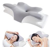 ALQFHFY Cuscino Cervicale per Dormire,Cuscino Memory Foam,Cuscino Traspirante,Cuscino in memory foam,Cuscino ergonomico per chi dorme sul fianco,Sulla Schiena o Sullo Stomaco,Federa Rimovibile
