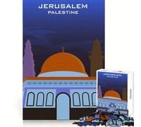 ALQUDS GERUSALEMME PALESTINA Puzzle da 1000 pezzi per adolescenti, stimola la memoria, piacevole per i momenti di relax, ad incastro, regalo di Natale unico (38x26cm)