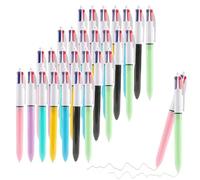 Alrens 28 penne multicolori retrattili multicolore da 10,2 cm in uno da 1 mm, penna multicolore Bic Multi Pen 4 in una penna biro multicolore per scuola forniture per ufficio studenti regalo per