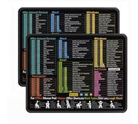 Alrens Excel - Set di 2 tappetini per mouse Exel, in tedesco, 210 x 260 x 2 mm, con comandi di Excel in tedesco, per ufficio e home office