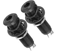 Alriedy Presa jack stereo da 6,35 mm, 2 pezzi - 1/4 pollici 4 poli per chitarra e basso, ingresso cilindro/uscita, compatibile con cavi per chitarra e connettori Alnicov