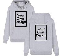 ALRRGPB Felpa Personalizzata per Uomini e Donne Felpa Personalizzata Il Tuo Design Stampa Fai da Te Autunno Inverno Hooded Front & Back