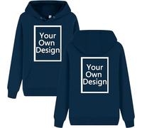 ALRRGPB Felpa Personalizzata per Uomini e Donne Felpa Personalizzata Il Tuo Design Stampa Fai da Te Autunno Inverno Hooded Front & Back
