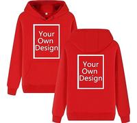 ALRRGPB Felpa Personalizzata per Uomini e Donne Felpa Personalizzata Il Tuo Design Stampa Fai da Te Autunno Inverno Hooded Front & Back