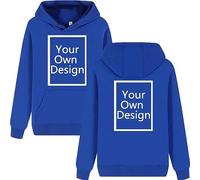 ALRRGPB Felpa Personalizzata per Uomini e Donne Felpa Personalizzata Il Tuo Design Stampa Fai da Te Autunno Inverno Hooded Front & Back
