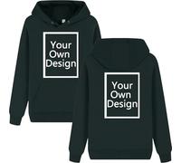 ALRRGPB Felpa Personalizzata per Uomini e Donne Felpa Personalizzata Il Tuo Design Stampa Fai da Te Autunno Inverno Hooded Front & Back