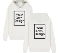 ALRRGPB Felpa Personalizzata per Uomini e Donne Felpa Personalizzata Il Tuo Design Stampa Fai da Te Autunno Inverno Hooded Front & Back