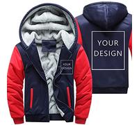 ALRRGPB Felpe con cappuccio personalizzate per gli uomini Giacca personalizzata Progettare il proprio cappotto da baseball invernale in pile con zip intera