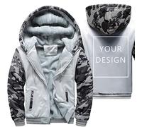 ALRRGPB Felpe con cappuccio personalizzate per gli uomini Giacca personalizzata Progettare il proprio cappotto da baseball invernale in pile con zip intera