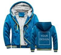 ALRRGPB Felpe con cappuccio personalizzate per gli uomini Giacca personalizzata Progettare il proprio cappotto da baseball invernale in pile con zip intera