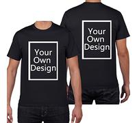 ALRRGPB Magliette Personalizzate per Uomo/Donna Progettare la Propria Camicia Aggiungi Testo/Immagine/Logo T-Shirt in Cotone Personalizzata con Foto Stampata Fronte/Retro