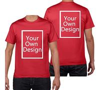 ALRRGPB Magliette Personalizzate per Uomo/Donna Progettare la Propria Camicia Aggiungi Testo/Immagine/Logo T-Shirt in Cotone Personalizzata con Foto Stampata Fronte/Retro