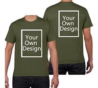 ALRRGPB Magliette Personalizzate per Uomo/Donna Progettare la Propria Camicia Aggiungi Testo/Immagine/Logo T-Shirt in Cotone Personalizzata con Foto Stampata Fronte/Retro