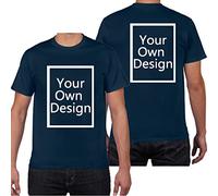 ALRRGPB Magliette Personalizzate per Uomo/Donna Progettare la Propria Camicia Aggiungi Testo/Immagine/Logo T-Shirt in Cotone Personalizzata con Foto Stampata Fronte/Retro