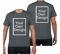 ALRRGPB Magliette Personalizzate per Uomo/Donna Progettare la Propria Camicia Aggiungi Testo/Immagine/Logo T-Shirt in Cotone Personalizzata con Foto Stampata Fronte/Retro