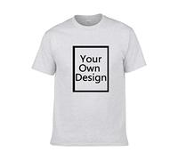 ALRRGPB Magliette Personalizzate per Uomo/Donna Progettare la Propria Camicia Aggiungi Testo/Immagine/Logo T-Shirt in Cotone Personalizzata con Foto Stampata Fronte/Retro