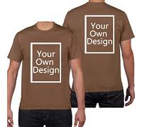 ALRRGPB Magliette Personalizzate per Uomo/Donna Progettare la Propria Camicia Aggiungi Testo/Immagine/Logo T-Shirt in Cotone Personalizzata con Foto Stampata Fronte/Retro