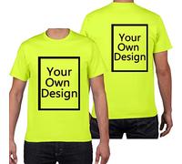 ALRRGPB Magliette Personalizzate per Uomo/Donna Progettare la Propria Camicia Aggiungi Testo/Immagine/Logo T-Shirt in Cotone Personalizzata con Foto Stampata Fronte/Retro