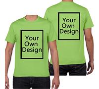 ALRRGPB Magliette Personalizzate per Uomo/Donna Progettare la Propria Camicia Aggiungi Testo/Immagine/Logo T-Shirt in Cotone Personalizzata con Foto Stampata Fronte/Retro