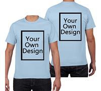 ALRRGPB Magliette Personalizzate per Uomo/Donna Progettare la Propria Camicia Aggiungi Testo/Immagine/Logo T-Shirt in Cotone Personalizzata con Foto Stampata Fronte/Retro