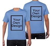 ALRRGPB Magliette Personalizzate per Uomo/Donna Progettare la Propria Camicia Aggiungi Testo/Immagine/Logo T-Shirt in Cotone Personalizzata con Foto Stampata Fronte/Retro