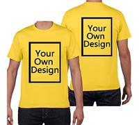 ALRRGPB Magliette Personalizzate per Uomo/Donna Progettare la Propria Camicia Aggiungi Testo/Immagine/Logo T-Shirt in Cotone Personalizzata con Foto Stampata Fronte/Retro