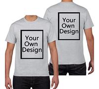 ALRRGPB Magliette Personalizzate per Uomo/Donna Progettare la Propria Camicia Aggiungi Testo/Immagine/Logo T-Shirt in Cotone Personalizzata con Foto Stampata Fronte/Retro