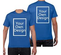 ALRRGPB Magliette Personalizzate per Uomo/Donna Progettare la Propria Camicia Aggiungi Testo/Immagine/Logo T-Shirt in Cotone Personalizzata con Foto Stampata Fronte/Retro