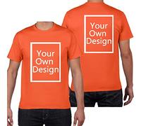 ALRRGPB Magliette Personalizzate per Uomo/Donna Progettare la Propria Camicia Aggiungi Testo/Immagine/Logo T-Shirt in Cotone Personalizzata con Foto Stampata Fronte/Retro